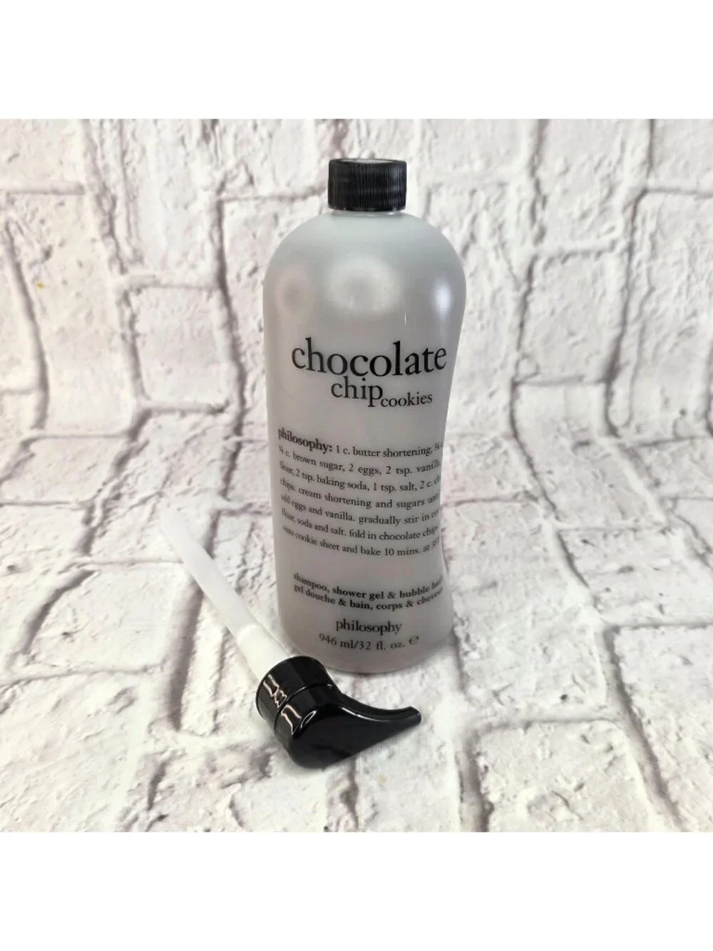 Philosophy Chocolate Chip Cookies Shampoo Shower Gel & Bubble Bath 32 fl oz W/ P